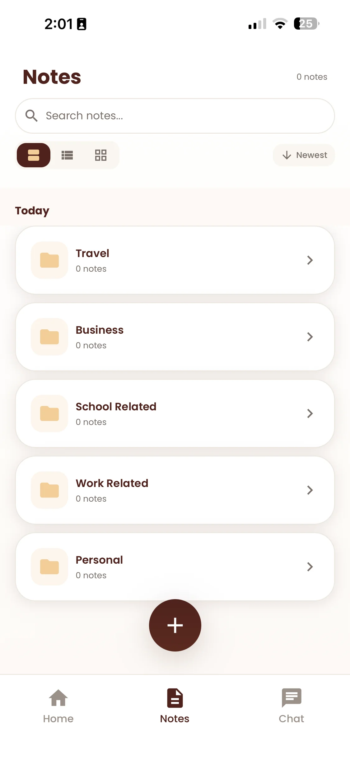 Chimmi notes view